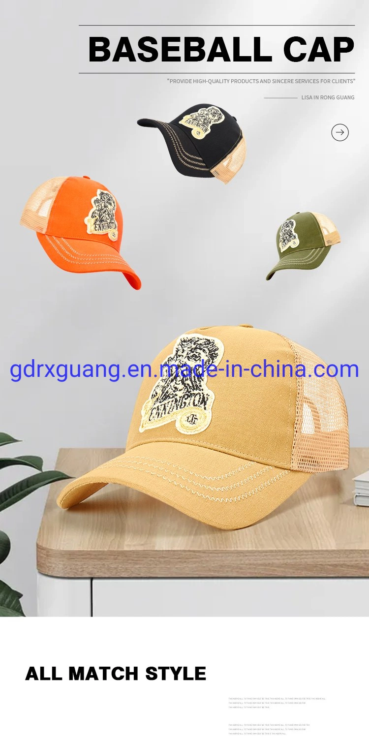 Wholesale Curved Brim Mesh Foam Custom Logo Hip-Hop Sports Baseball Hats Trucker Hats