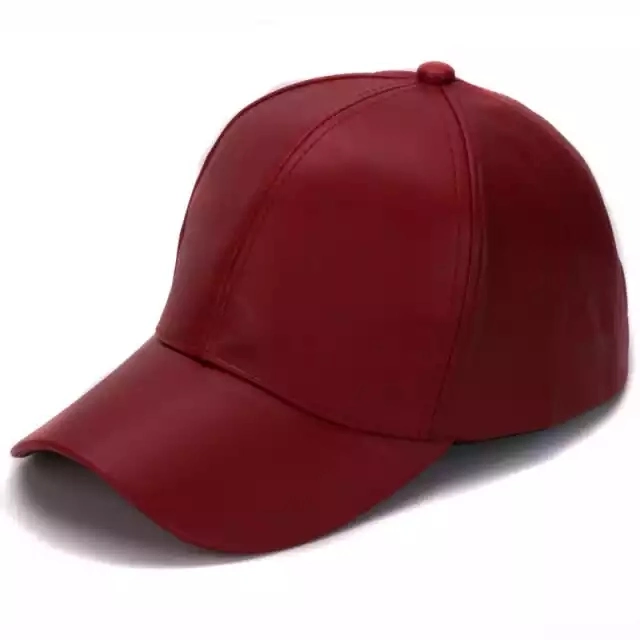 Classic Plain PU Baseball Cap Fashion Blank No Logo Leather Hat and Baseball Cap