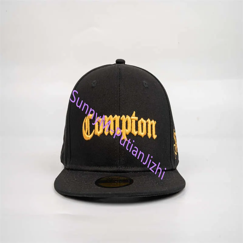 Wholesale New Compton Bompton 3D Embroidered Flat Bill Snapback Baseball Hat Cap