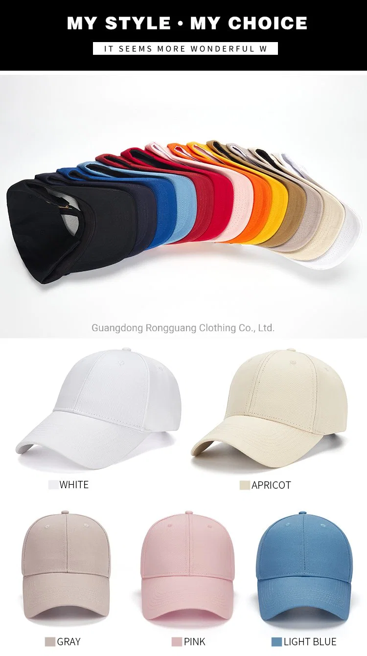 Outdoor Fashion Solid Color Blank High Quality Promotional Trucker Cap Black Unisex Baseball Cap Sport Cap