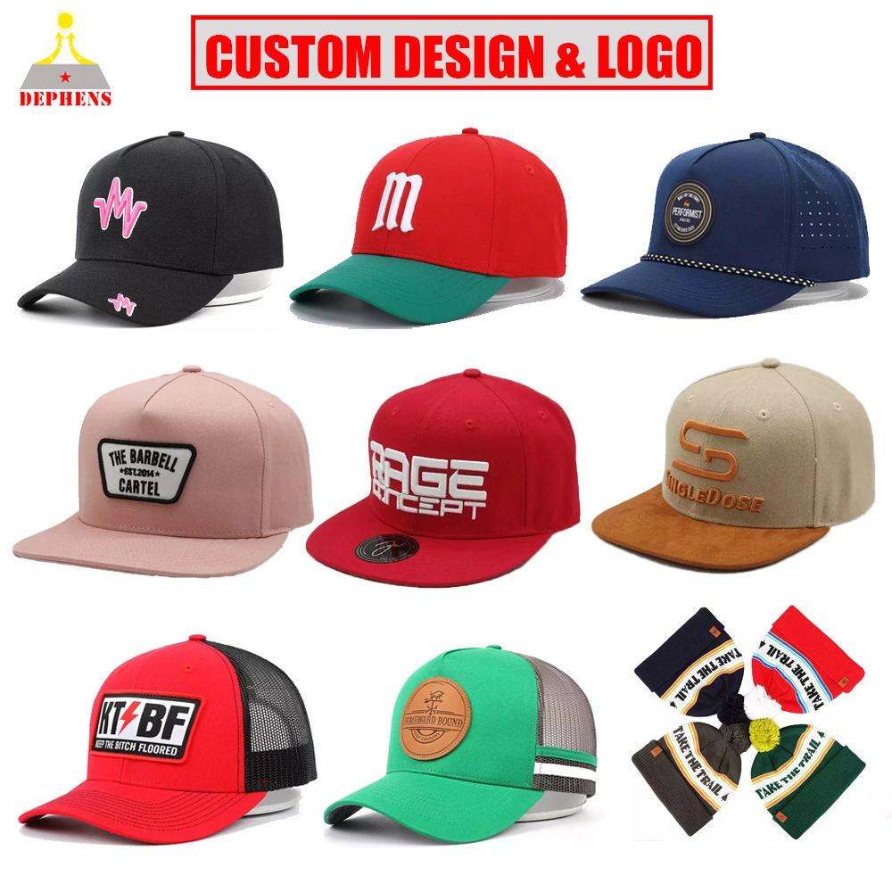 Custom Wholesale Sun Visor Sports Fitted Cotton Corduroy Foam Winter Fashion 3D Embroidery Printed Golf Snapback Trucker Bucket Baseball Beanie Gorras Cap Hat