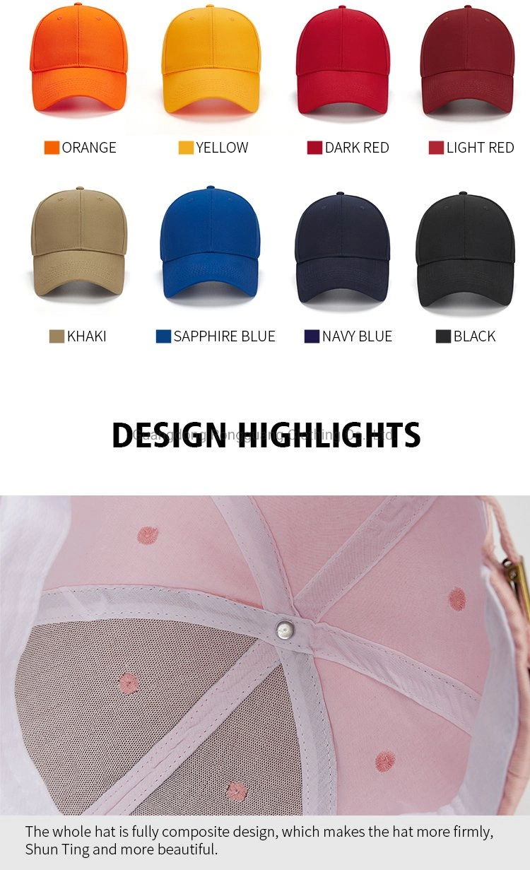 Outdoor Fashion Solid Color Blank High Quality Promotional Trucker Cap Black Unisex Baseball Cap Sport Cap