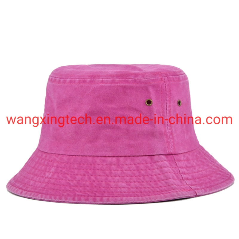 Wholesale Bucket Hat Fishing Men&prime; S Cowboy Flat Top Hat Women&prime; S Pure Cotton Washed Cap