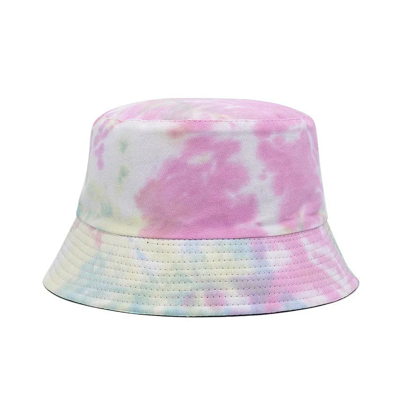 Tie Dye Bucket Hat Men Women Cotton Fisherman Hat Sun Protection for Summer Outdoor Traveling Hat