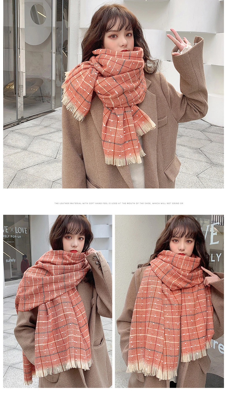 2024 Winter New Arrive Luxury Designer Brand Ladies Orange Scarves Shawl Soft Confortable Lady Long Scarf for Women