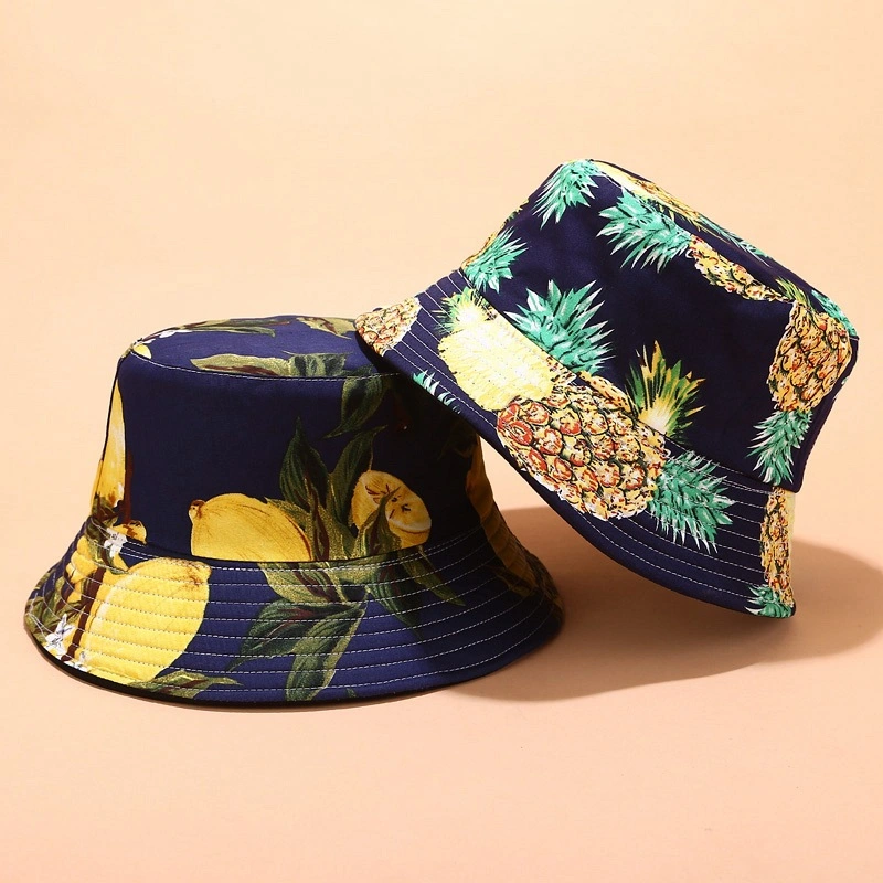 Casual Bucket Hats 3D Printing Fruit Pattern Bucket Hat Womens