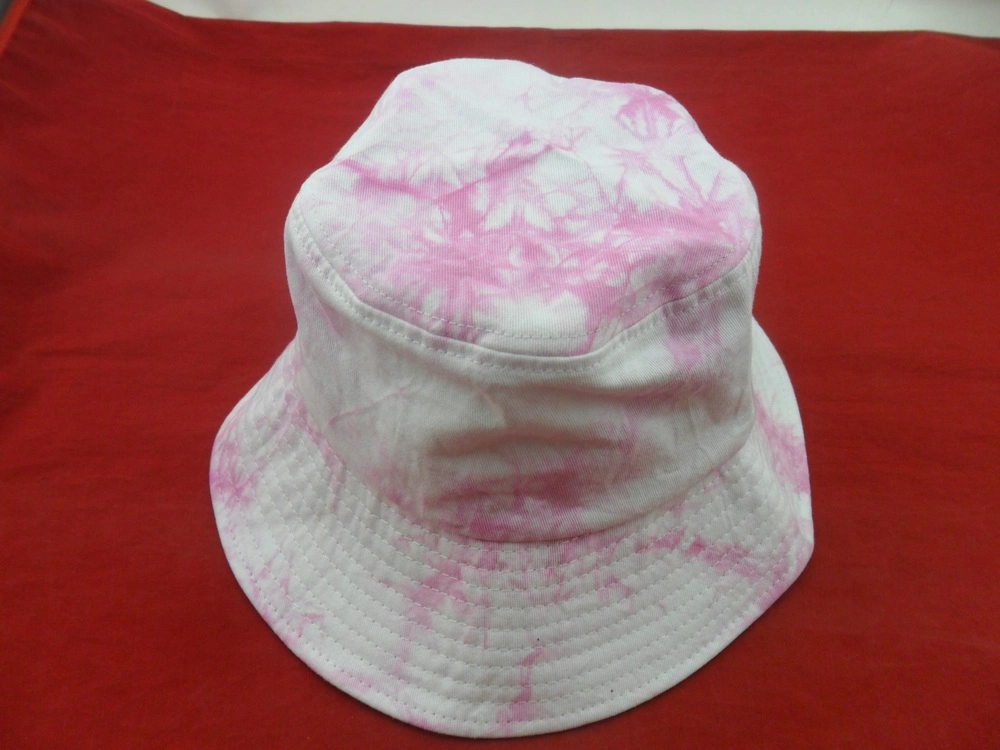 Fashion Tie-Dye Foldable Custom Own Logo Hat Cap with Embroidered Bucket Hat Tie Dye Funny Hip Hop Fishmen Cap Designer Bucket Hat