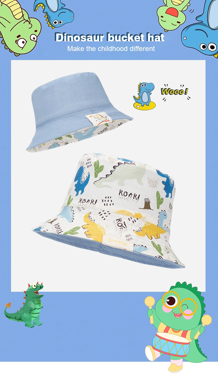 Wholesale Custom Fashion High-Quality Cotton Large Brim Children Outdoor Bucket Hat Fisherman Hat