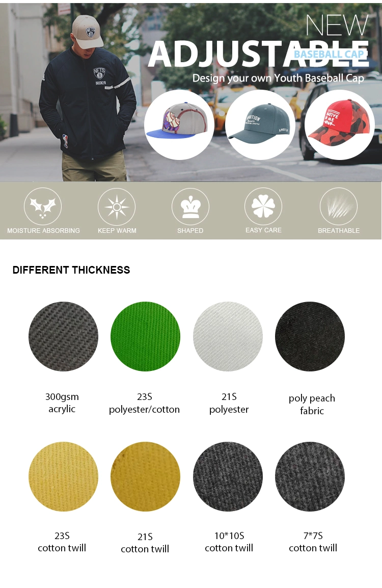 Hot Trend 2023 Fitted Caps Custom Logo Fitted Hats Wholesale Breathable 100% Cotton Caps Embroidery Custom Logo Baseball
