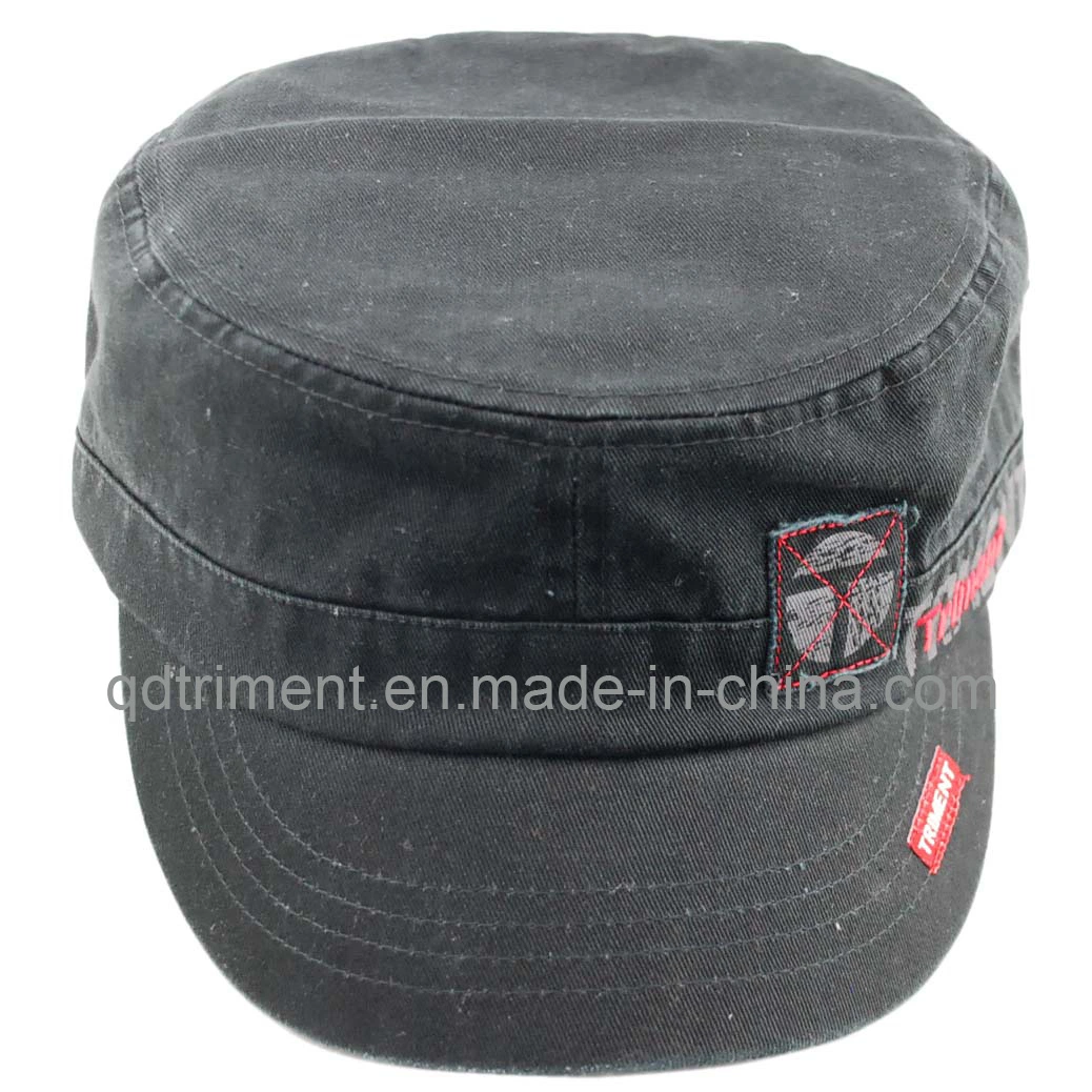 Contrast Stitches Grinding Washed Embroidery Army Military style Cap (TRM013)