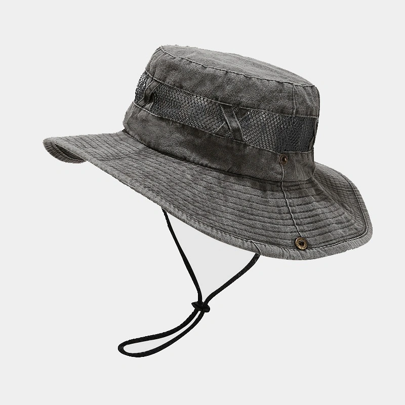 Unisex Washed Fashion Hats Retro Summer Fisherman Cap Cotton Outdoor Upf 50+ Waterproof Boonie Hat Summer UV Protection Sun Caps