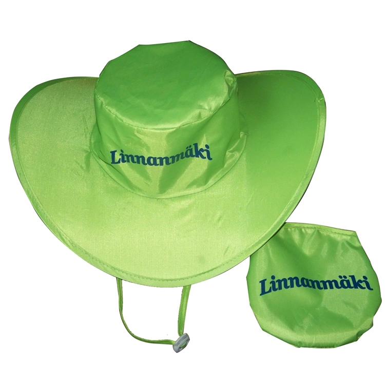 Outdoor Popular UV Resistance Custom Logo Bucket Fisherman Hat Camping Foldable Bucket Hat with String