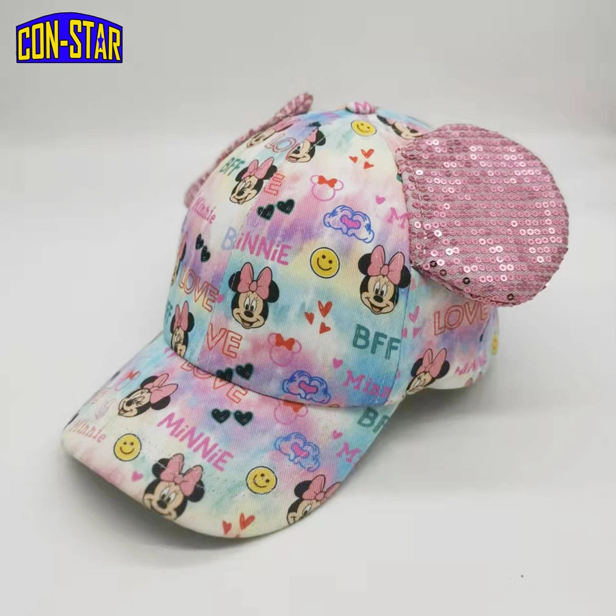 100% Cotton Twill Kids Minnie Caps with 3D Ears BSCI and Fama Factory