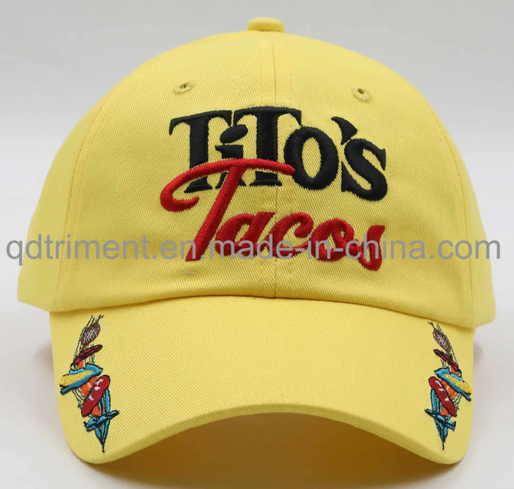 Brushed Cotton Twill Sandwich Embroidery Sport Baseball Cap (TRB040)