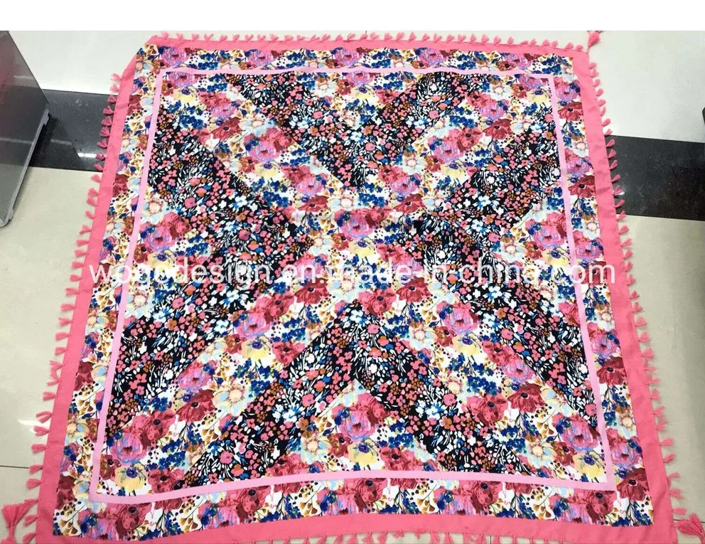 Best Supplier Yiwu Boho Style Bulk Buy Women Wrap Shawl Scarfs Echarpe Floral Print Viscose Square Wholesale Russian Scarf