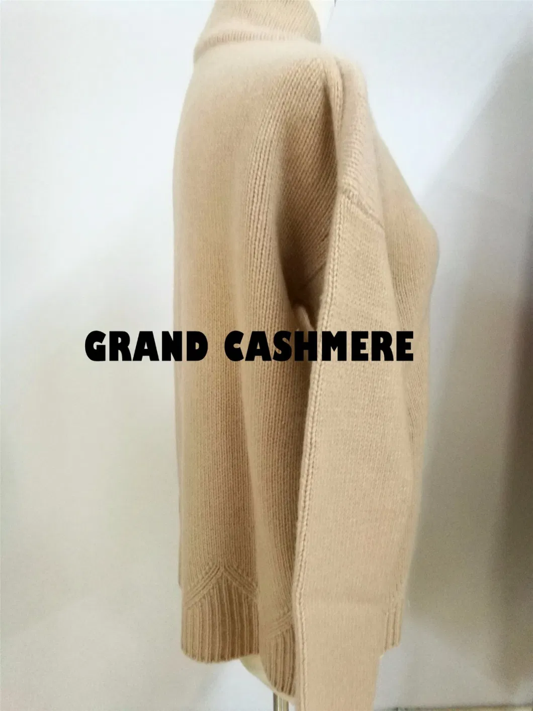 Lady&prime;s Winter Fashion Swearter 100% Cashmere Sleeve M Neck