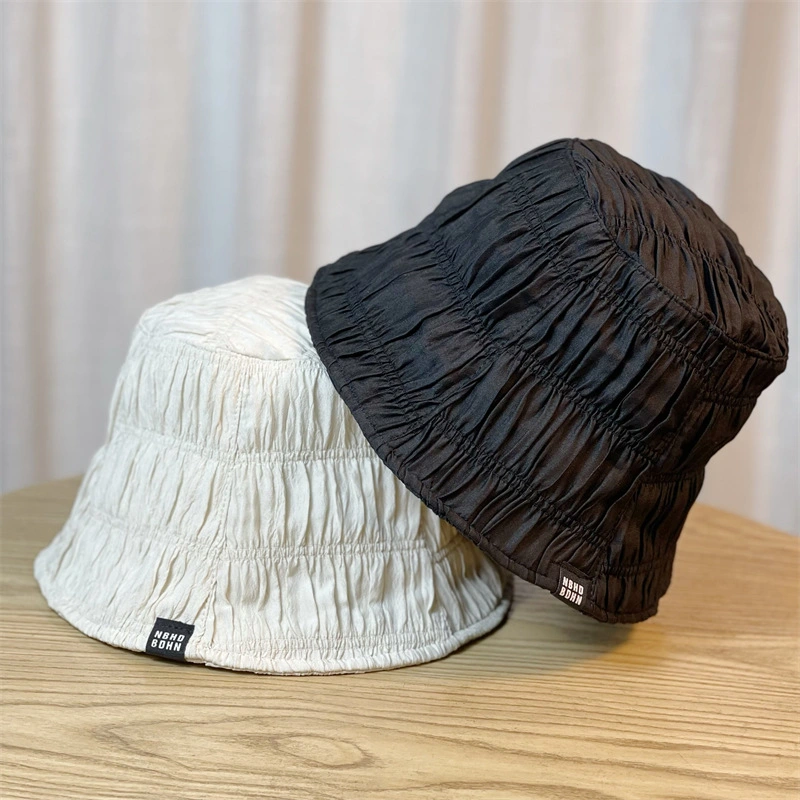 Cheaper Designer Customized Lady Knitted Fisherman Female New Fashion Autumn Winter Warm Basic Knitting Travel Sports Hats Pleated Bucket Hat