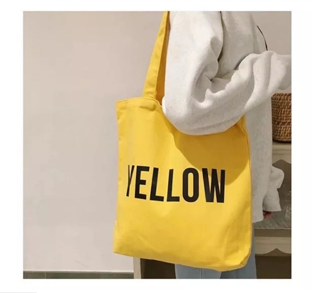 Shopping Bag Canvas Shoulder Bag Reusable Female Hand Tote Bag