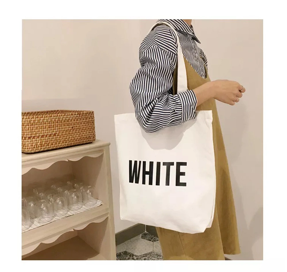 Shopping Bag Canvas Shoulder Bag Reusable Female Hand Tote Bag