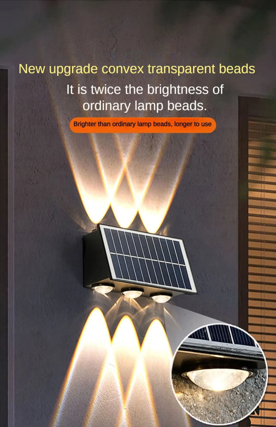 Factory Direct Outdoor LED IP65 Solar Light Wall Light Fixtures