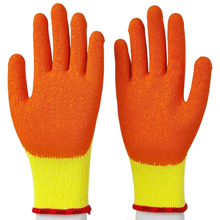 Latex Crinkle Coated Labor Protective Construction Mechanical Safety Work Gloves