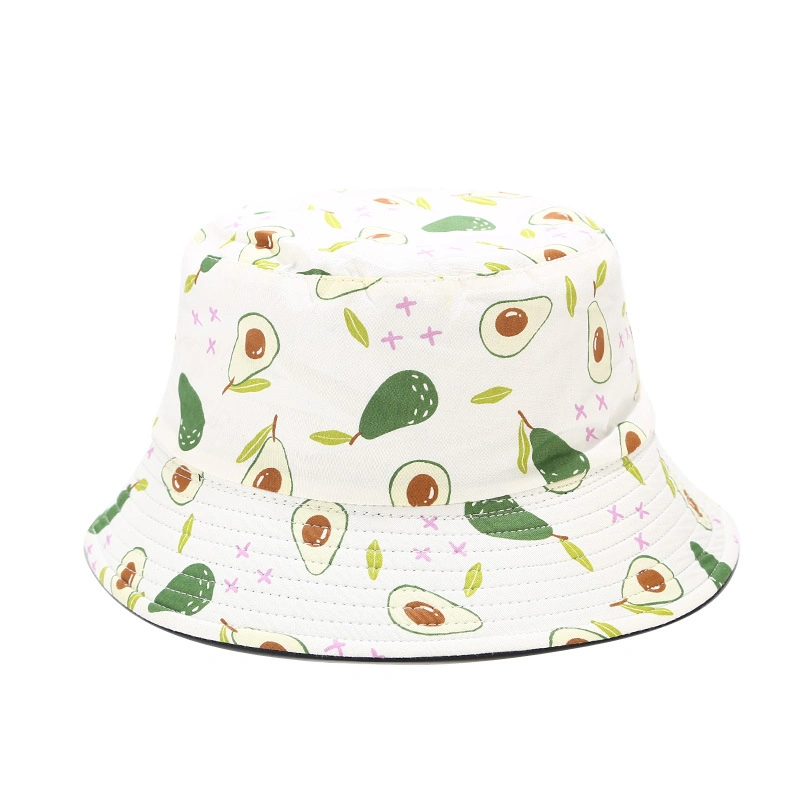 Casual Bucket Hats 3D Printing Fruit Pattern Bucket Hat Womens