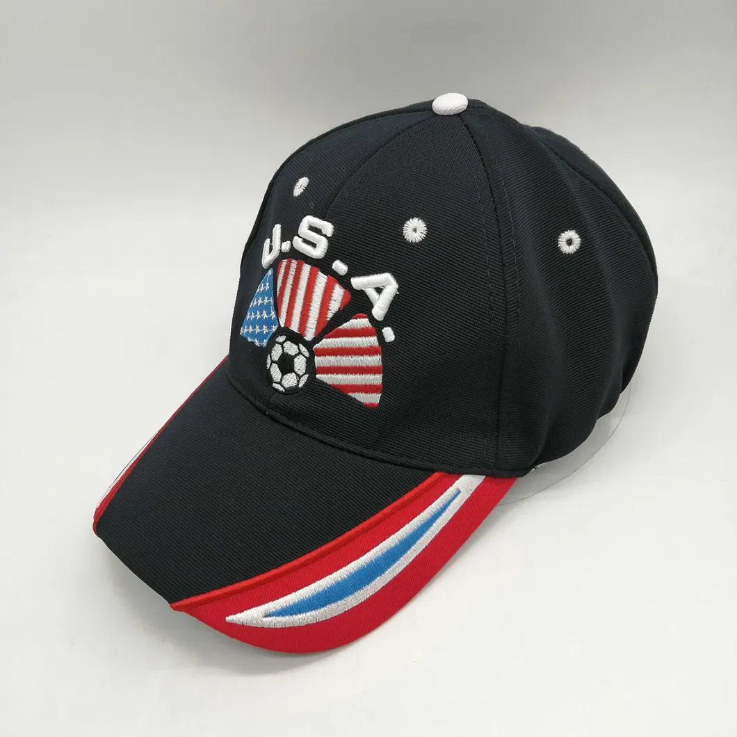 High Quality Custom 6 Panel Baseball Cap Hat with 3D Embroidery Logo Elastic Closure BSCI Factory