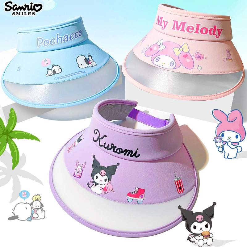 Ruunjoy Double Sided Wearable Sanrio Fisherman Hat Kuromi Melody Cute Kawaii Waterproof Sun Protection Wind Blocking Casual Sun Hat