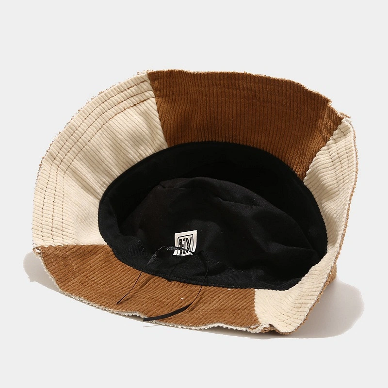 Corduroy Bucket Hat Adults Summer Fishing Hat Outside Sun Protective Casual Bucket Cap for Outdoor Fashion Cap Customized