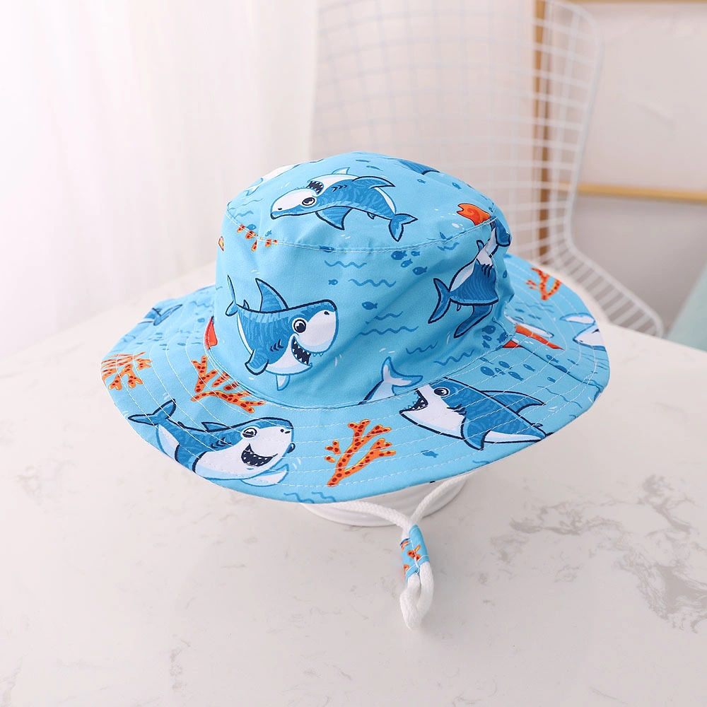 Hot Sale Wholesale Sea Life Fisherman Custom Design Fashion Kids Cartoon Bucket Hat