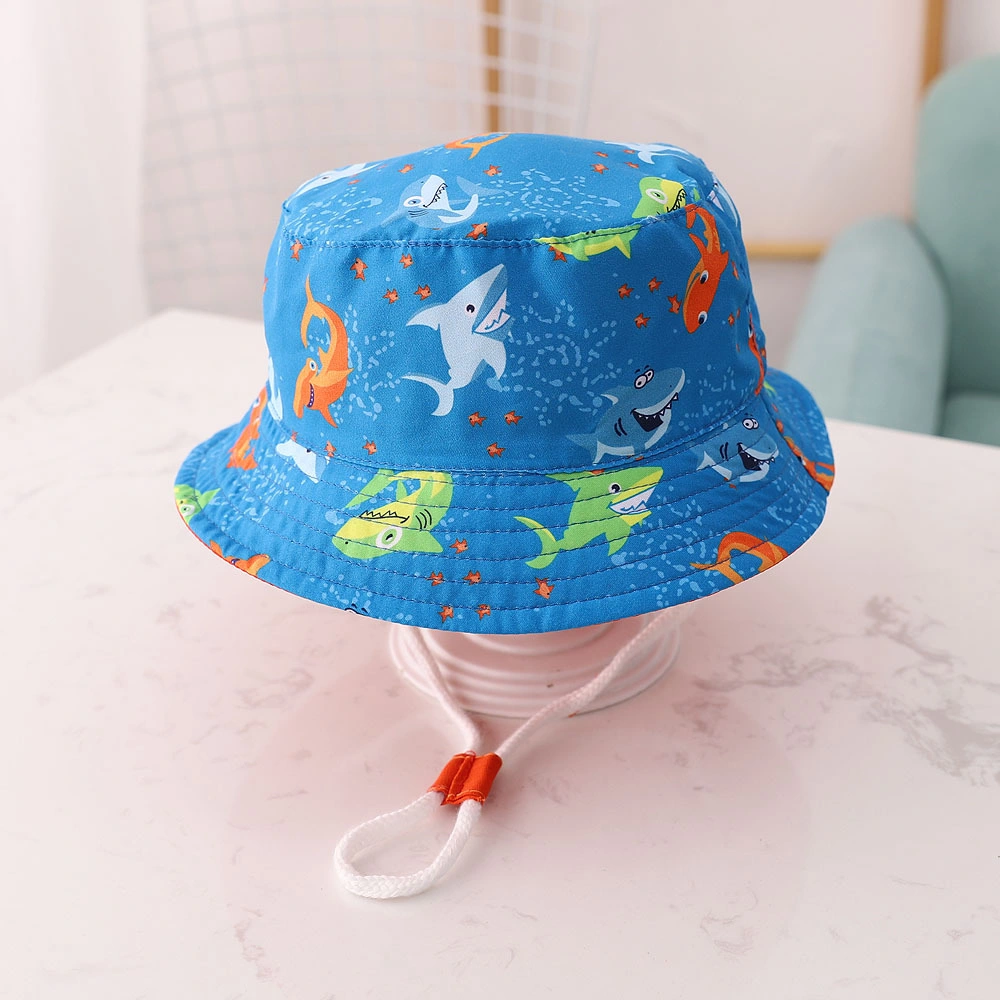 Hot Sale Wholesale Sea Life Fisherman Custom Design Fashion Kids Cartoon Bucket Hat