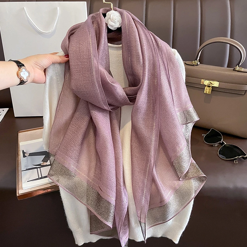 Modest Comfortable Felling Autumn Silk Cut Scarf Trend Stewardess 80*190cm Perfect