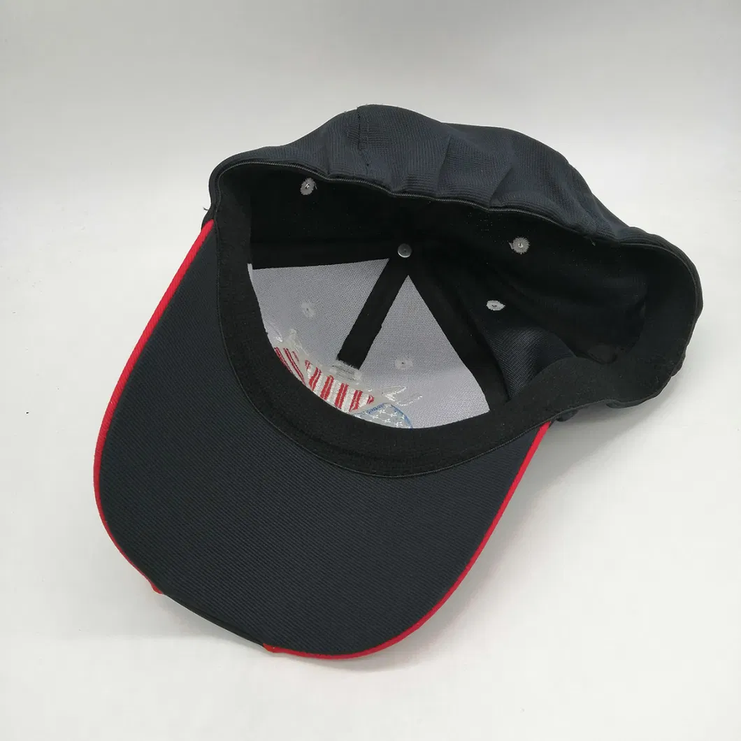 High Quality Custom 6 Panel Baseball Cap Hat with 3D Embroidery Logo Elastic Closure BSCI Factory