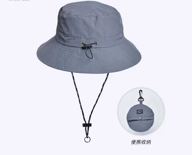 New Summer Waterproof Fisherman&prime; S Hat Men&prime; S Outdoor Fishing Mountaineering Hat Folding Storage Visor Sunscreen Quick Drying Fisherman&prime; S Hat