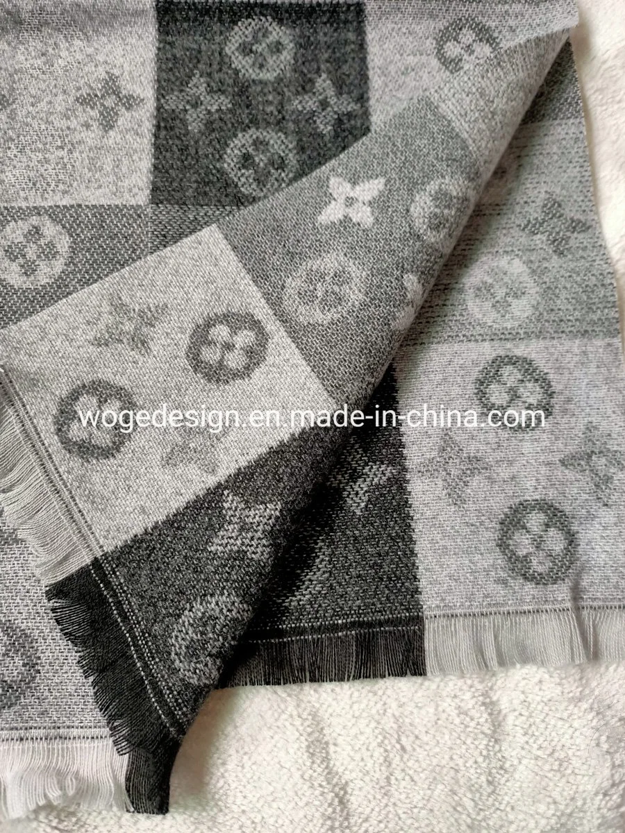 New Designer Factory Shawls Unisex Women Man Jacquard Acrylic Visccose Cashmere Winter Scarves