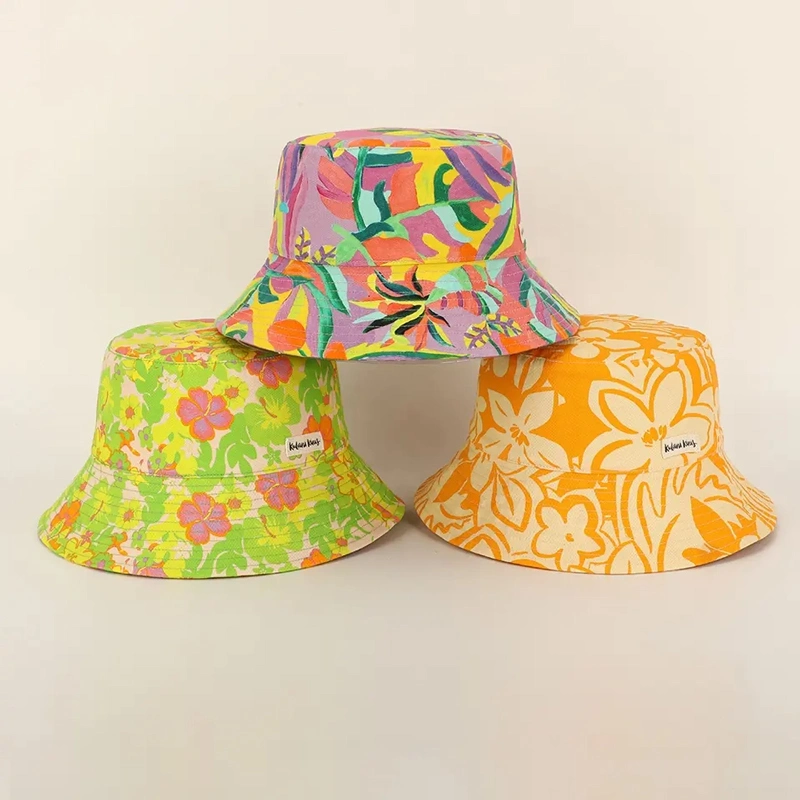 New Creative Multiple Styles Printed Bucket Hats Bulk Unisex Reversible Fisherman Bucket Hats Custom