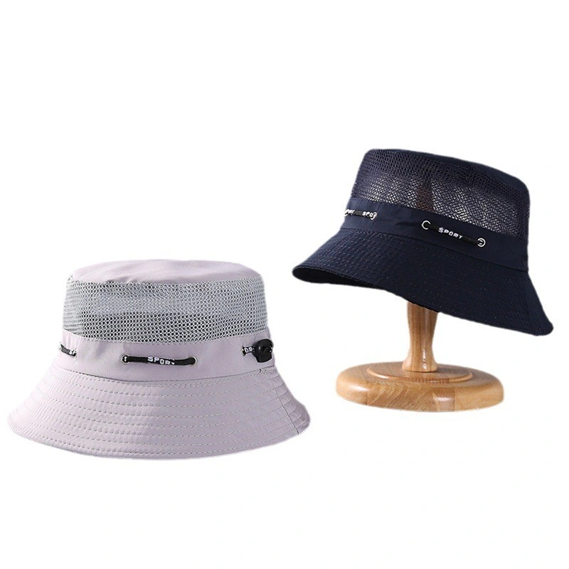 Custom Breathable Bucket Cap Splicing Net Sunscreen Hat Wholesale Waterproof Fisherman Hats