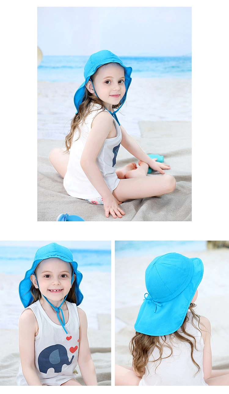 Quick Drying Children&prime;s Fisherman Sunblock Visor Baby Neck Shawl Cape Sun Protection Baseball Cap Bucket Hat