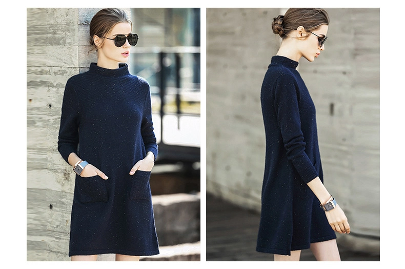 Women&prime; S Fashion Cashmere Sweater Mock Neck 16brdw002-2