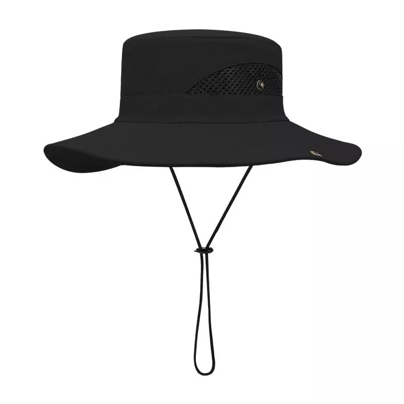 Waterproof Fisherman Hat with Rope Protective Bulk Sun Hat for Men
