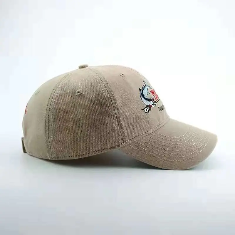 Baseball Cap with Embroidery for Fishing Cotton 6 Panel Customized Fashion Sports Promotion Hat