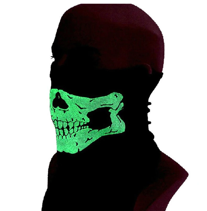 Motorcycle Face Masks Custom Logo Veil Half Face for out Riding Skull Face Tube Black Scarf