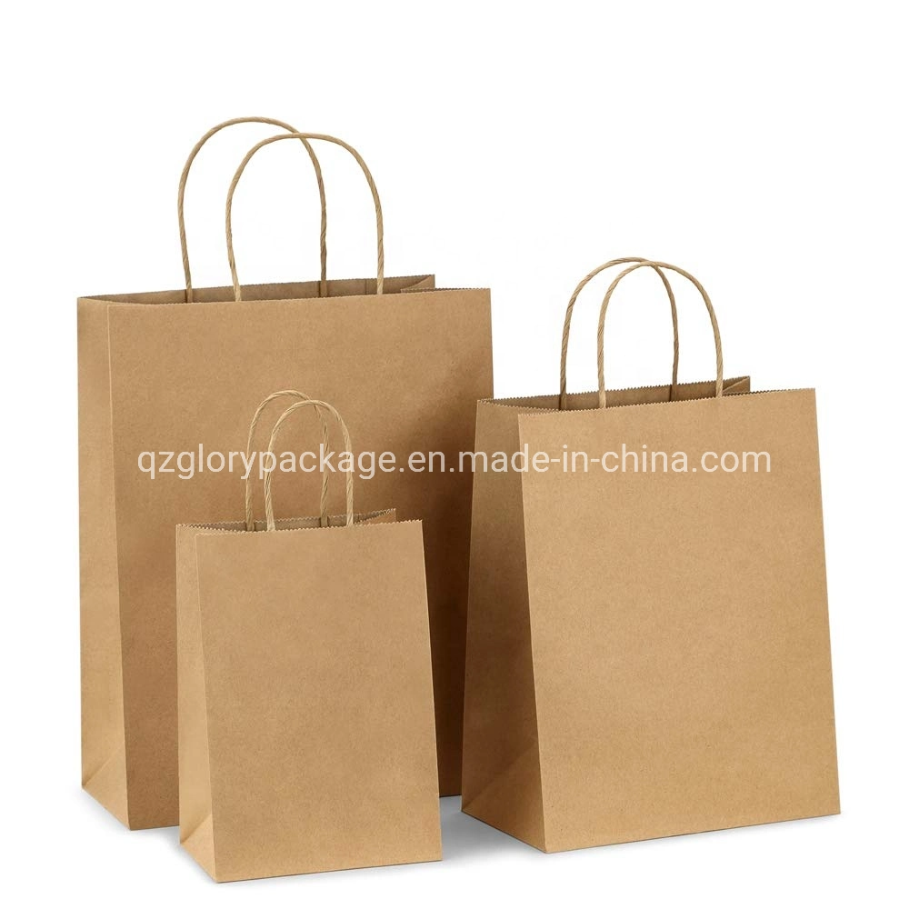 Gift Shopping Paper Packaging Bags with Handles for Business Boutique