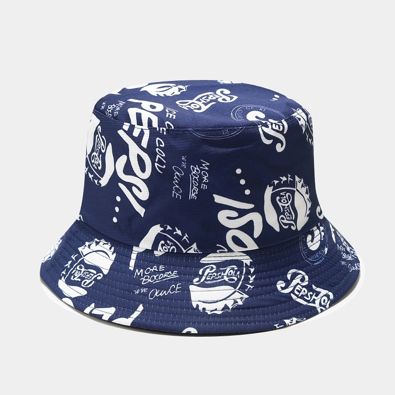 Customized Reversible Summer Fashion Print Bucket Hat Women Beach Sun Cap Reversible Bob Fisherman Hat