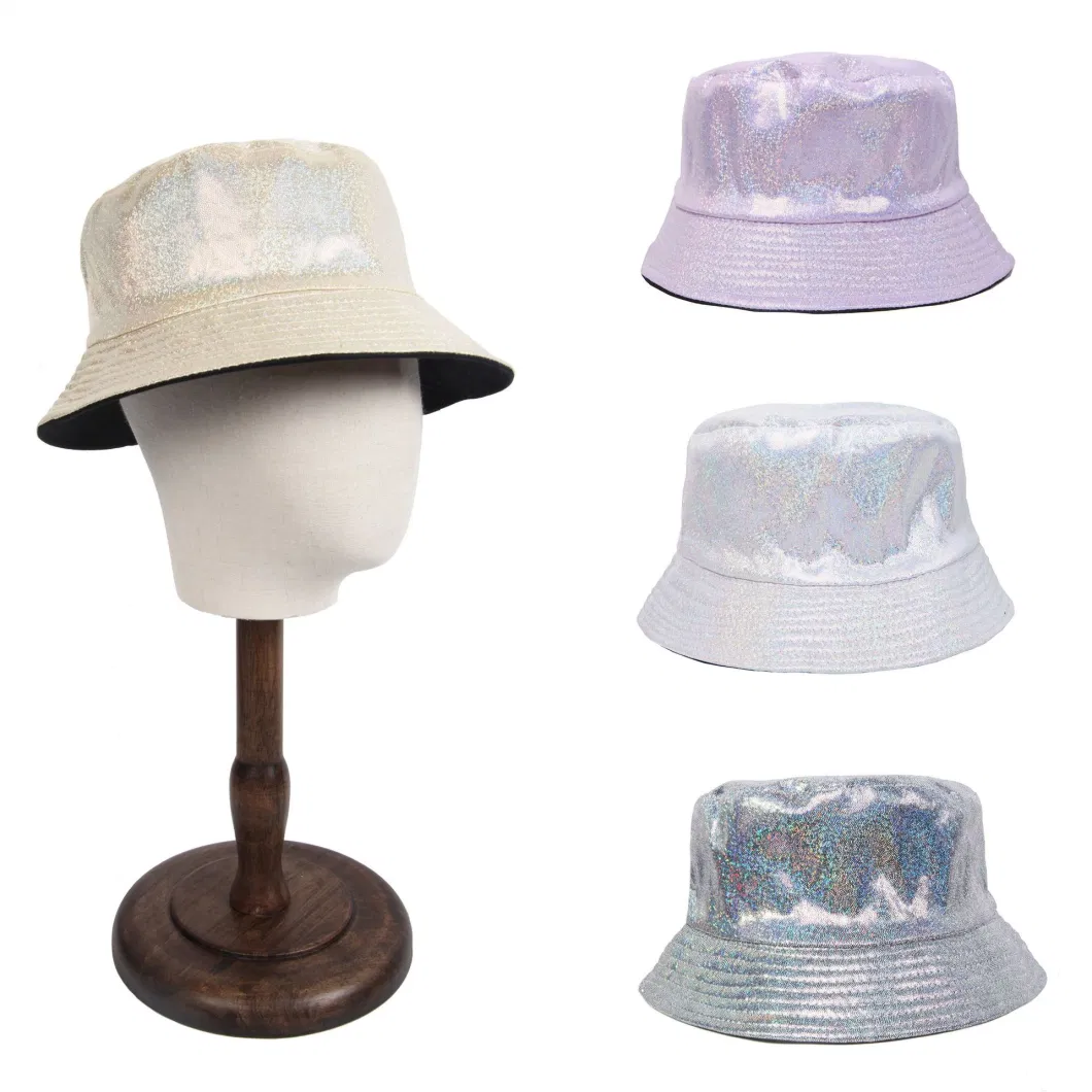 PU Leather Fisherman Hat Basin Hat Uninsex Wear Foldable Travel Hat Flat Top Sunshade Bucket Hat