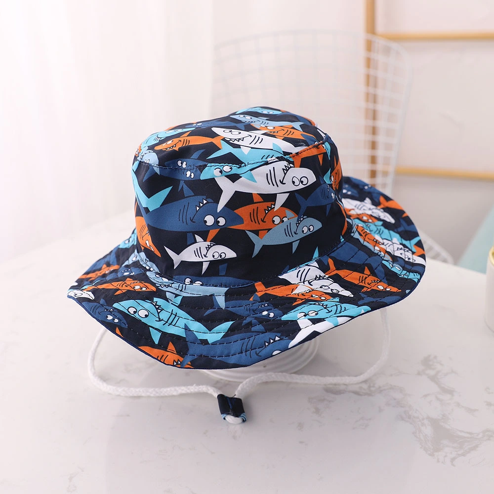 Hot Sale Wholesale Sea Life Fisherman Custom Design Fashion Kids Cartoon Bucket Hat