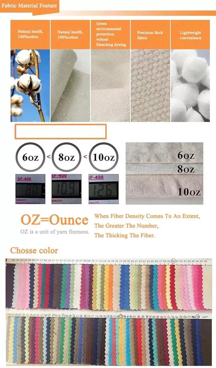High Quality Custom Printed Organic Cotton Canvas Tote Bag