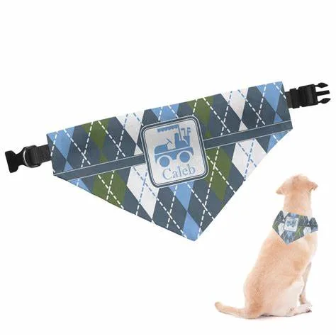 Custom Dog Bandanas Wholesale Pet Bandana Personalized Plaid Sublimation Dog Bandanas for Men Women