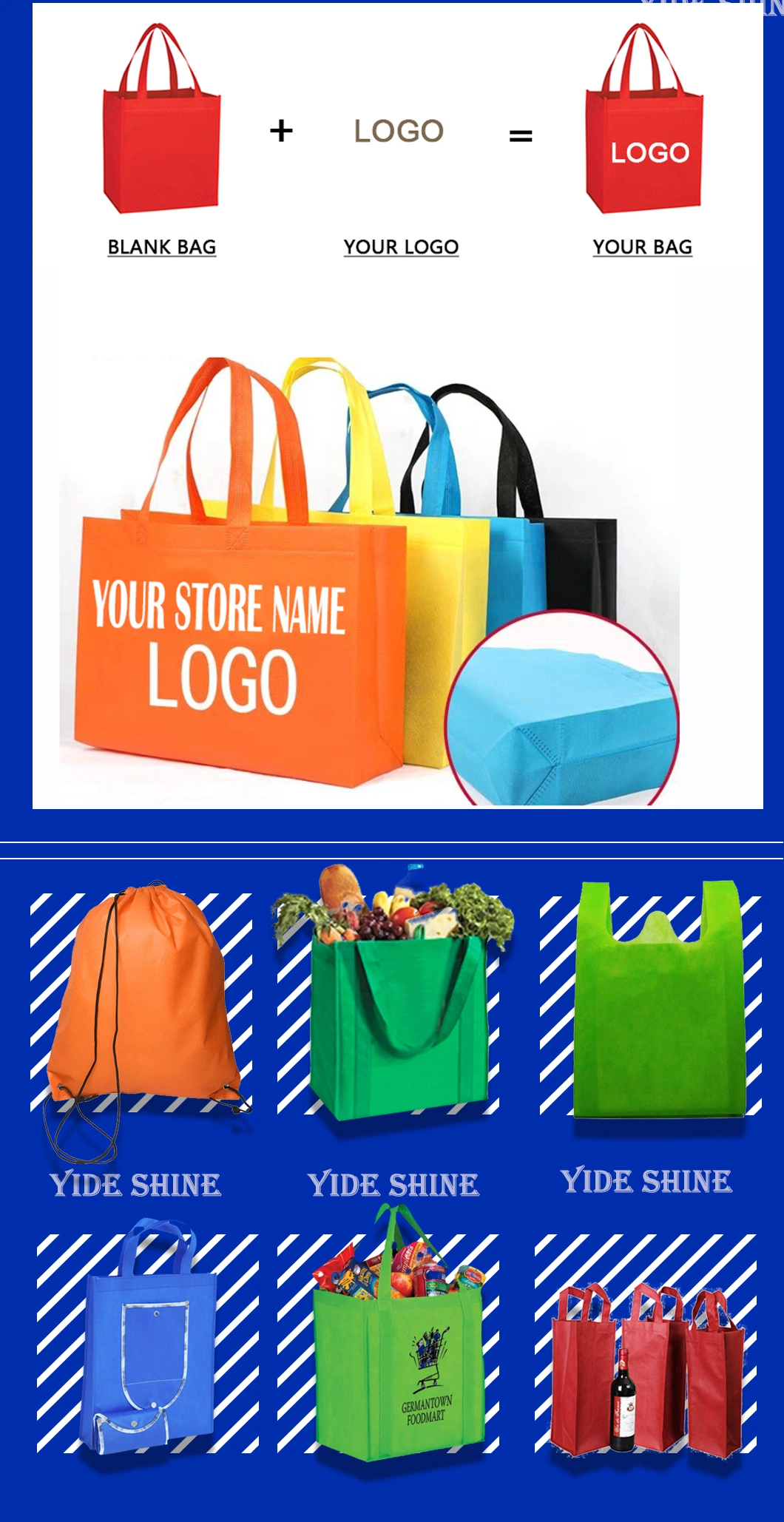 Wholesale Non Woven Shopping Bag Tote Bag Grocery Bag