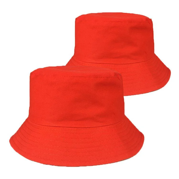 Fisherman Solid Color Kids Adult Summer Sun Caps Logo Customized Bucket Hats